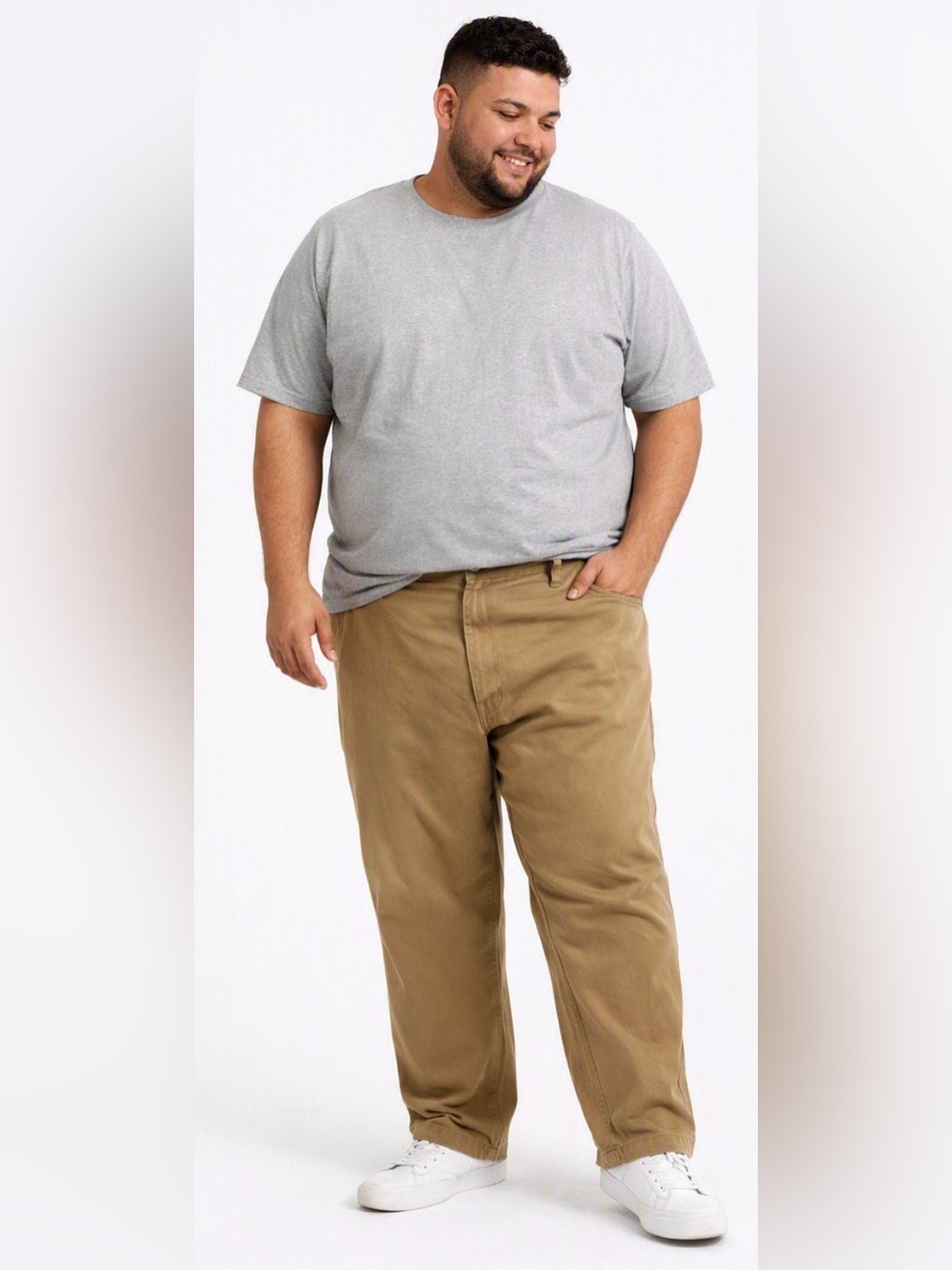 Weekend Men’s Classic Chino Pants in Medium Khaki Sz 44